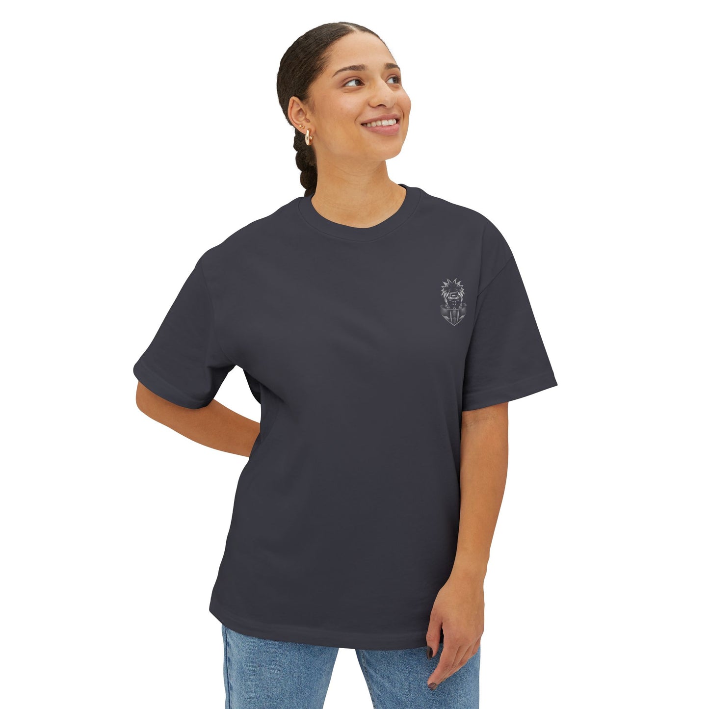Graphic Oversized Boxy Tee - Unique Black Design for Casual Comfort