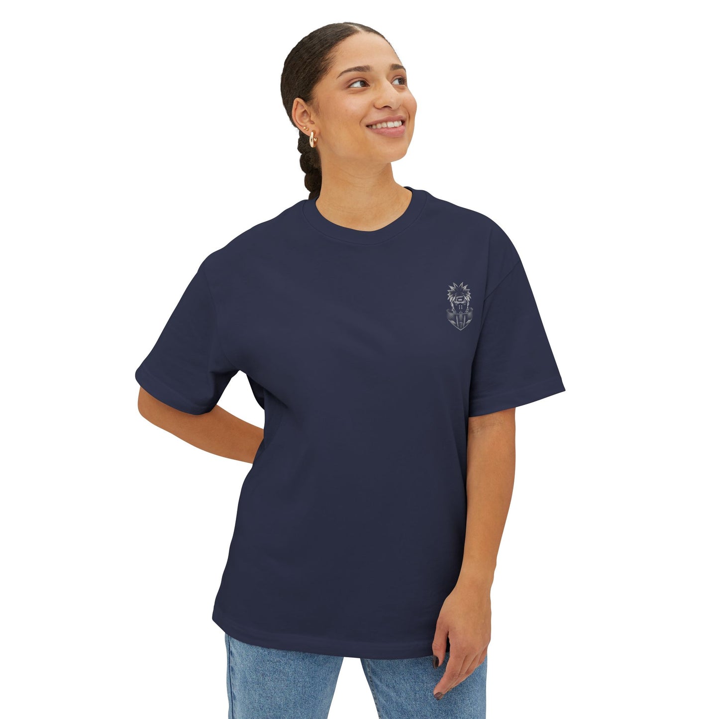 Graphic Oversized Boxy Tee - Unique Black Design for Casual Comfort